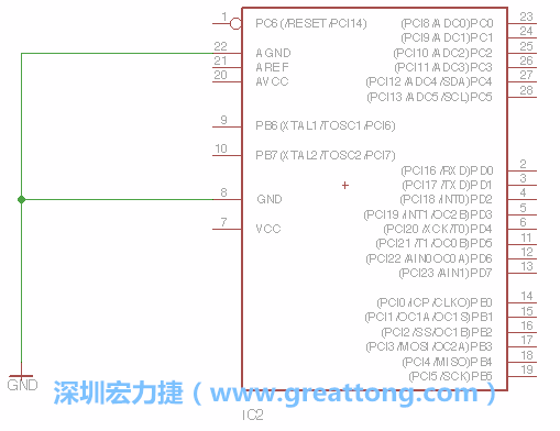 排針的用途是連接微控制器的輸出和輸入，它提供了一個(gè)平臺(tái)給焊線和針腳。